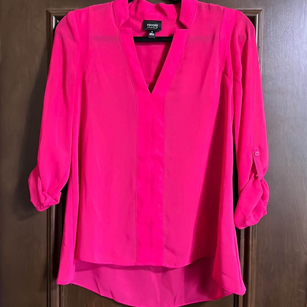 Nicole | Hot Pink Blouse